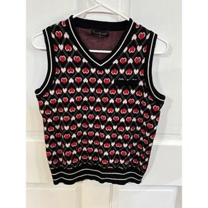 EUC Valentines Heart Sweater Vest Curlbiuty Medium